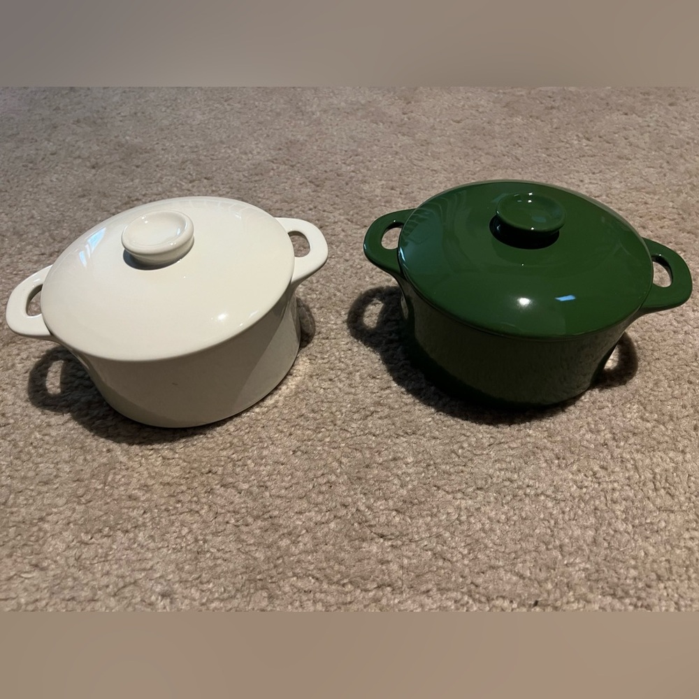 Mini ceramic cocotte set